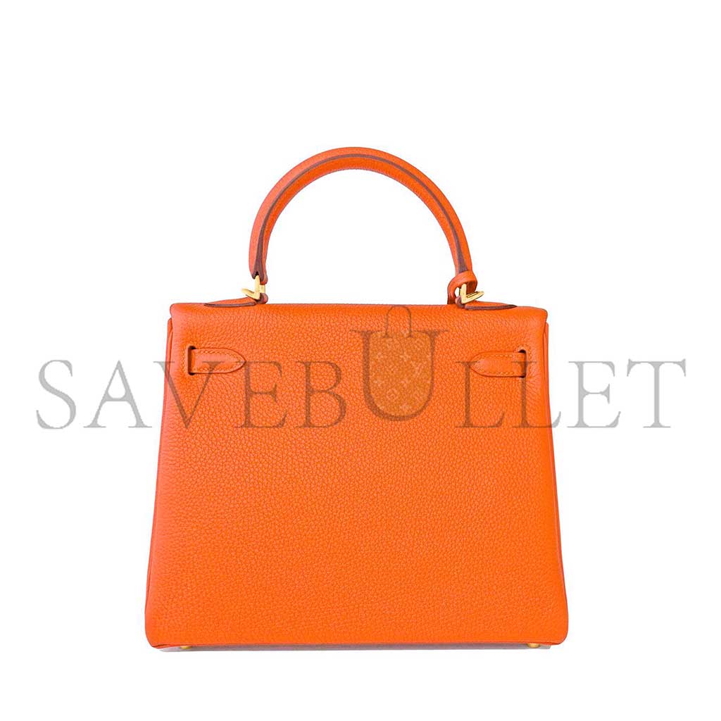 H**mes master orange kelly 25 togo bag (25*17*7cm)